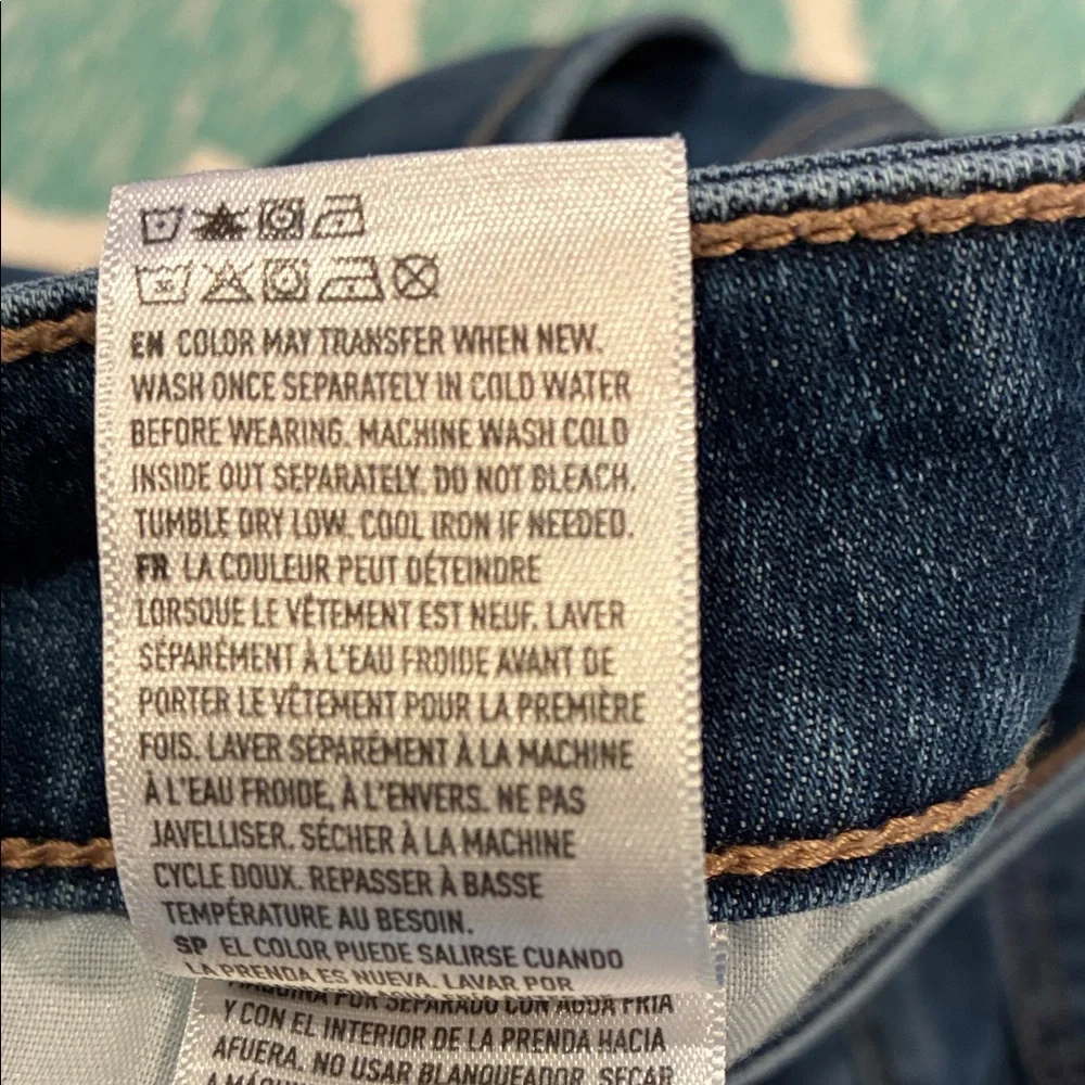 American Eagle High Rise Jegging Size 10 Long Next Level Stretch Skinny Med Wash - Picture 8 of 8
